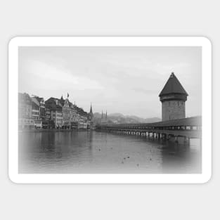 Kapellbrucke in Lucerne Sticker